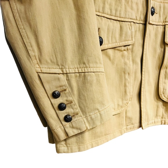 Polo 80s Vintage by Ralph Lauren Thick 100% Cotton Canvas Long Jacket Size XL - Picture 11 of 12